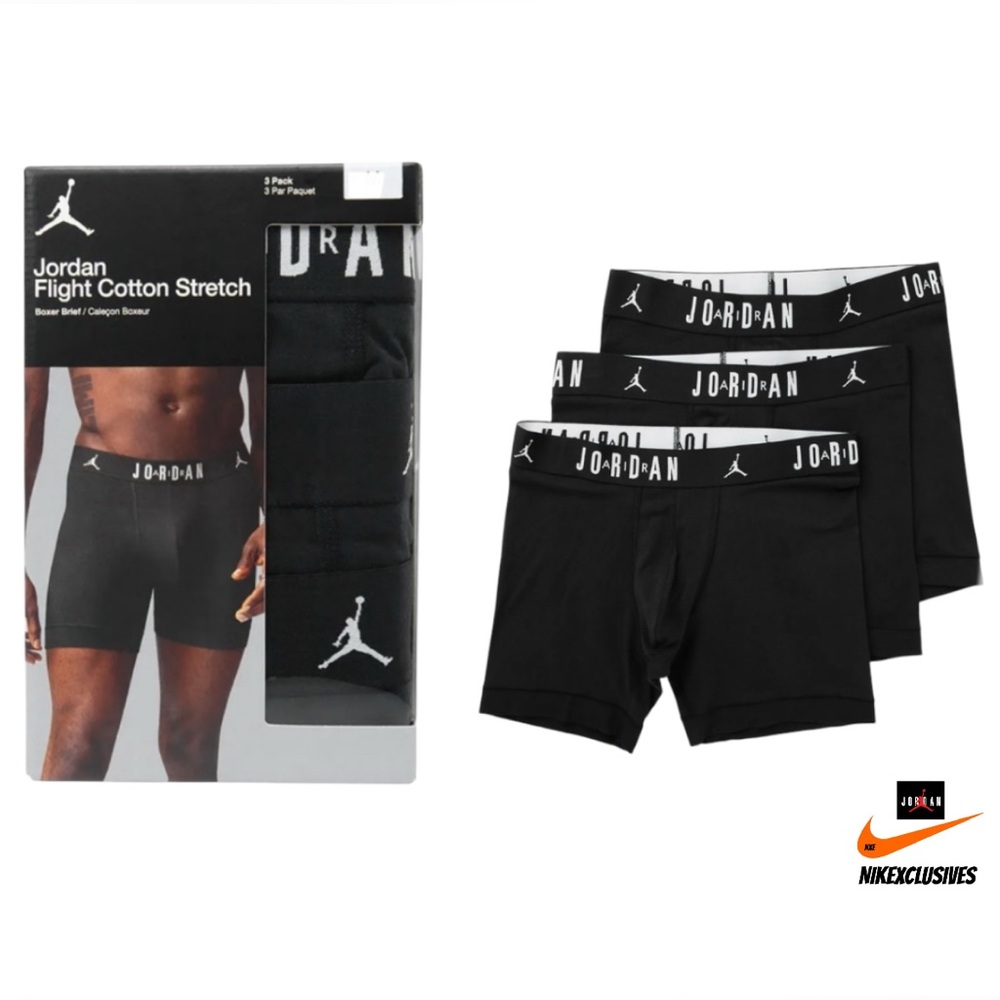 Nike Air Jordan Flight Cotton Stretch Men’s Premium Boxer Briefs
3-PACK